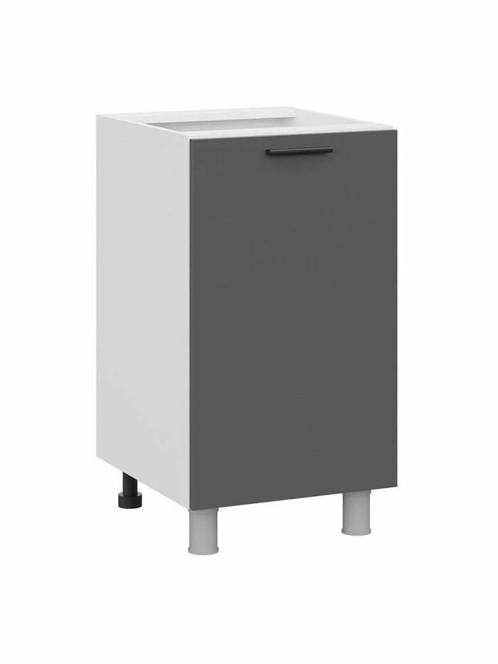 Кухонный гарнитур угловой Урбан 2.4х1.6 м, мебель для дома и кухни, Белый / Графит серый